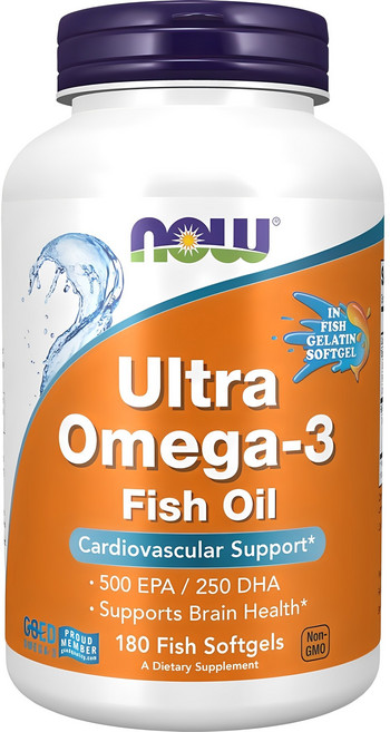 나우푸드 울트라 오메가 3 500 EPA 250 DHA 소프트젤, 180정, 1개