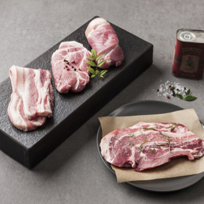 하늘맛 지리산 흑돼지 버크셔K 1kg, 버크셔K통삼겹살 1kg, 1개