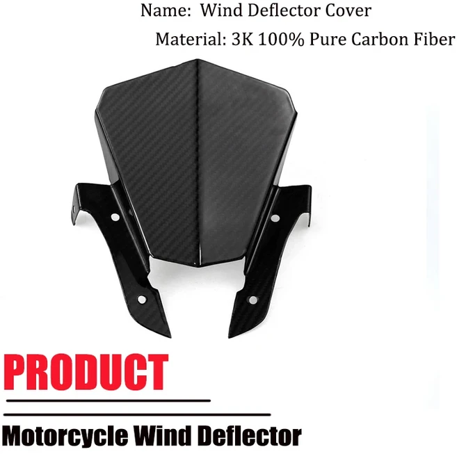 야마하 MT07 2013-2017 서론 카본 파이버 라디에이터 가드 리어 시트 사이드 패널 커버 풀 오토바이 액세서, 18 Windshield Wind