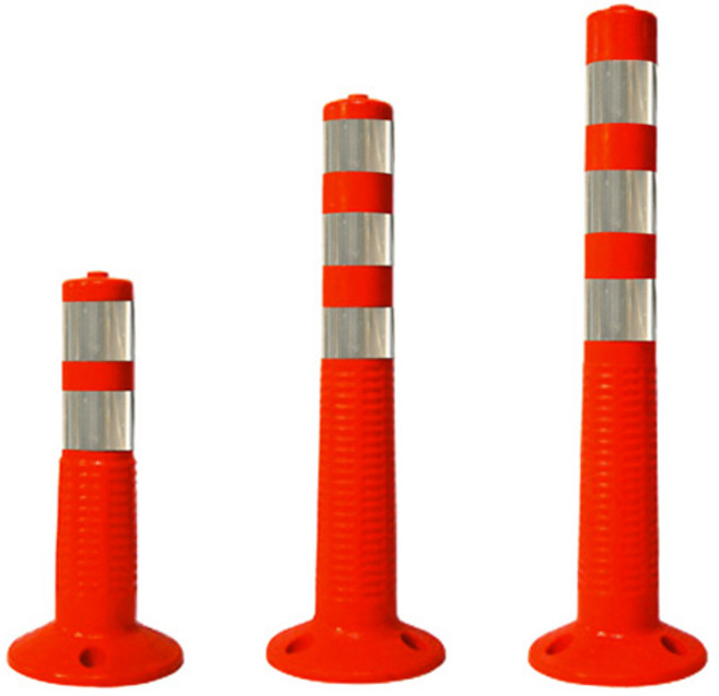 국내제조 하이큐 일체형 시선유도봉 차선규제봉 탄력봉 200파이 H750 H650 H450 (부속 스크류 칼블럭 포함) 유도봉 차량 유도 주차봉 안전봉, 1개, 혼합색상