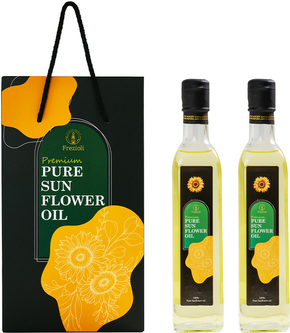 프레지올리 해바라기유 병오일 해바라기씨유 선물세트, 1세트, 1L