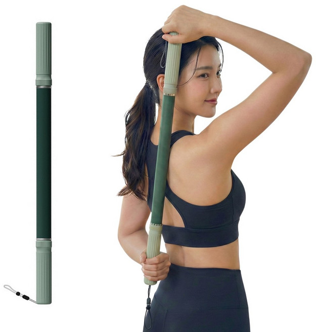 VETES 릴렉스 마사지 스틱, 1개, 포레스트그린