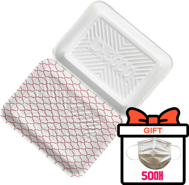 PSP트레이 3000호 스치로폼 스티로폼 일회용 포장용기 떡 야채 과일 고기 정육 생선 닭, 4-2)3000호(적그물), 1개, 50개