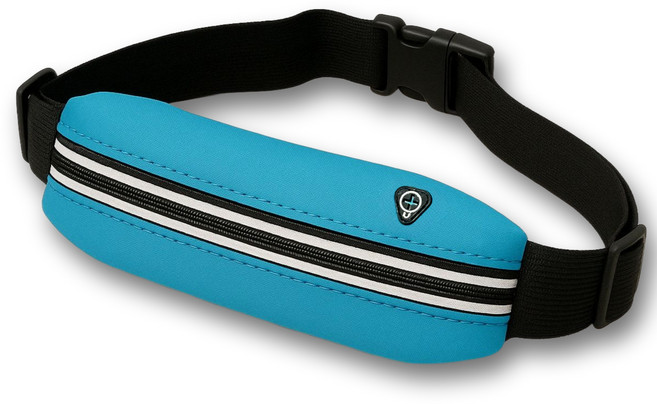 테라코어 슬림 러닝벨트 생활방수 플립 힙색, 블루, 1개