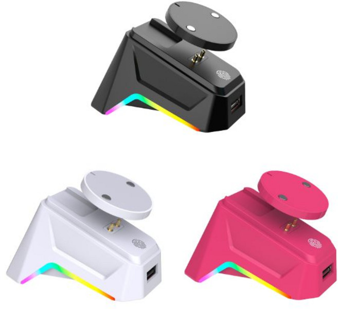 로지텍 지슈스 G PRO X 2 SUPERSTRIKE 지슈라2 레이저 무선마우스 충전독 충전도킹 호환 RGB ALL FOR ONE AFO-D1, 화이트