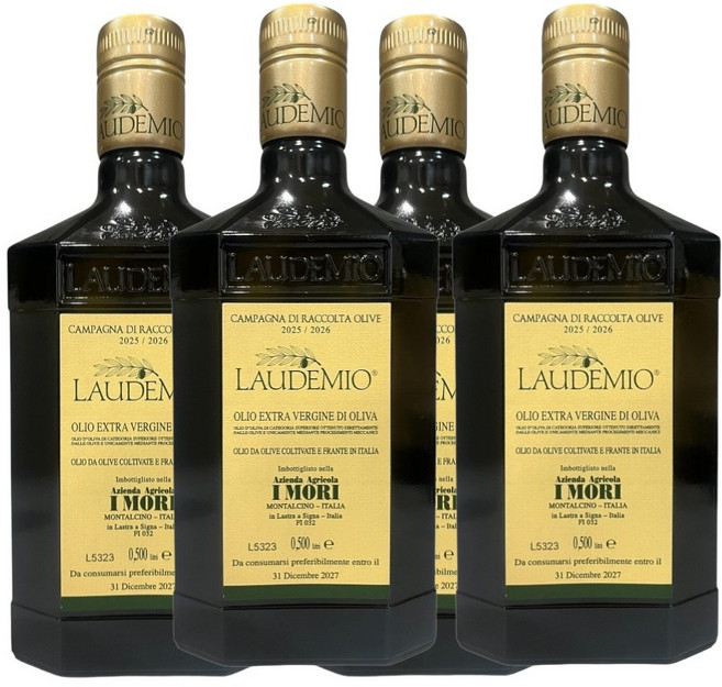 LAUDEMIO 愛慕 特級初榨橄欖油 2025/2026 橄欖採收季 500ml, 4個