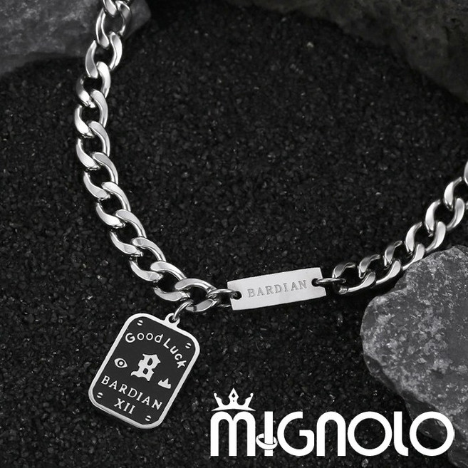 MIGNOLO 古巴項鍊 鈦鋼 百搭 粗 嘻哈 316L醫療鋼