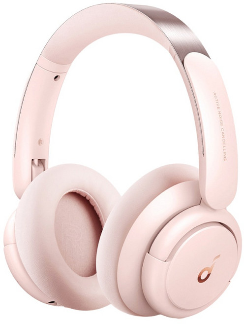 앤커 사운드코어 라이프 Q30 여러 모드가 있는 하이브리드 액티브 노이즈 캔슬링 헤드폰 고해상도 사운드 앱을 통한 맞춤형 EQ 50시간 재생 시간 편안한 착용감 멀티포인트 연결, A3028, 핑크