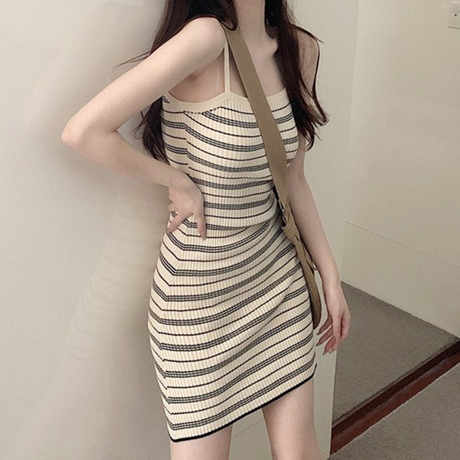 메이킹유 스트라이프 나시 슬림핏 W5946로이즐원피스