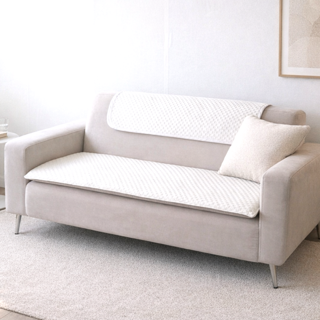 [디메이드베딩] 접촉냉감 여름용 두툼한 아이스 냉감 카우치 돌쇼파패드 흙 쇼파매트 90x200