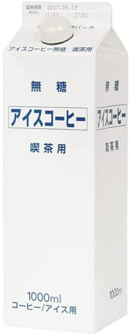 Shokusai Net 일본직구 티랜드 아이스커피 카페(설탕 없음) 1000ml, 1L