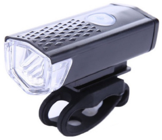 빅세일 충전식 자전거 라이트 후레쉬 랜턴 전조등, 자전거전조등 블랙, 1개