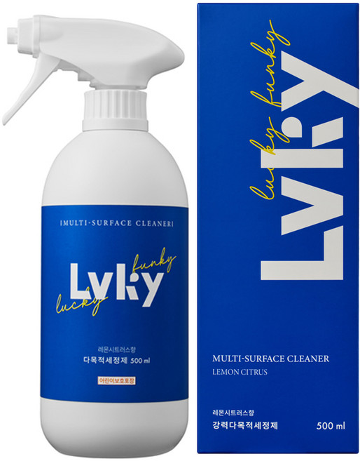 라키 강력 다목적 세제 욕실 주방 청소 세제 찌든때 물때 제거 6개, 500ml