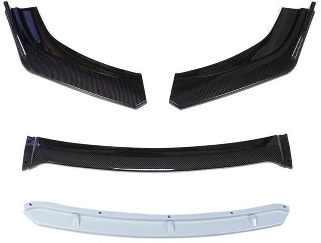 카 앞 범퍼 립 바디 키트 스포일러 스플리터 레드 화이트 섬유 카나드 플라스틱, 2. Carbon White