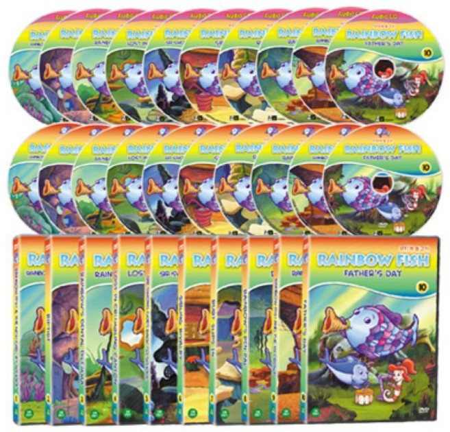 [DVD] The Rainbow Fish 무지개 물고기 20종세트 (DVD10종+오디오CD10종) : 전 세계 5 000만 어린이를 사로 잡은 베스트셀러를 ...