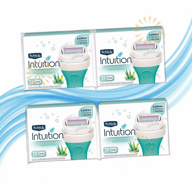 Schick 질레트 비너스 면도날 퓨어 너리싱 여성용 리필 코코넛 함유 NH