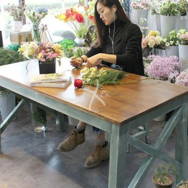 원목 통나무 식탁 빈티지 카페 식당 엔틱 오래된 책상 거실, 120x70x75 테이블