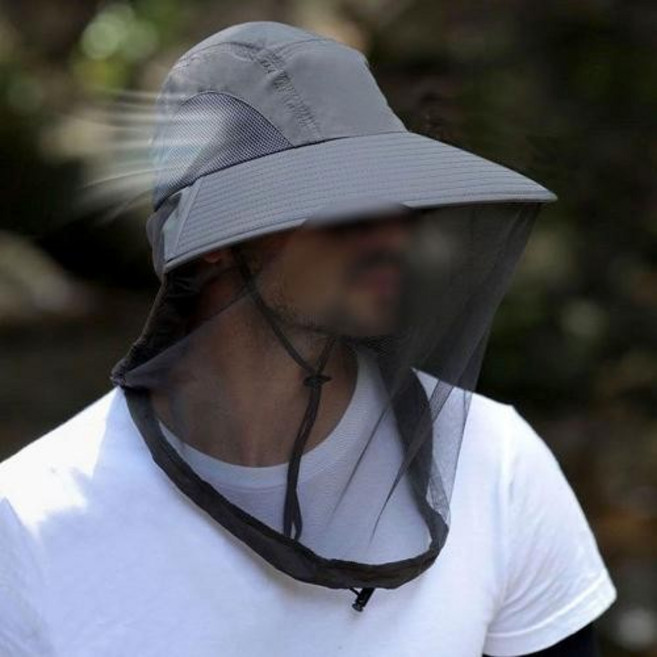 올커버 방충망 아웃도어모자 트래킹 산행 캠핑 낚시 벌레 모지 벌 날파리 하루살이 페이스 커버 등산 모자