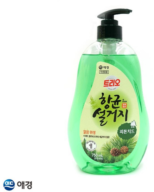 트리오 향균설거지 피톤치드 주방세제 750mL 용기 1EA 주방용세제 설거지용품 주방세정제 다용도세제 과일세척제 리필세제 고농축 집들이선물rul-1251, 1개
