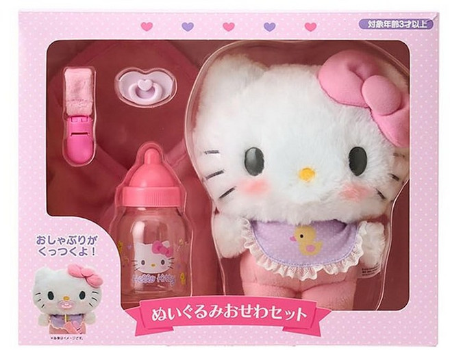 199222 산리오(SANRIO) 봉제인형 오세와 세트(베이비) 헬로 키티 대상 연령 3세, 상세페이지 참조, 1개, 1cm