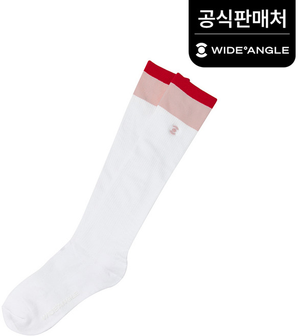 와이드앵글 공식 여성 TO 탑 컬러 조직 니삭스 골프 양말 WWP25S06P5, 1개, Pink