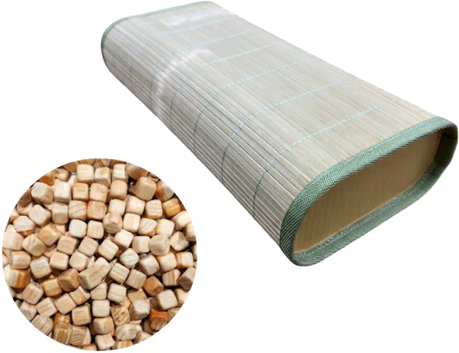 한일 국내산 편백 대나무 경추베개 타원 목편한 숙면 친환경, 편백 청대 타원 베개