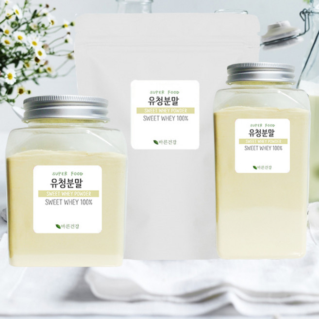 바른건강 폴란드산 탈염유청분말 유청단백질분말 유청가루 유청단백질가루 유청단백질파우더 탈염유청단백분말, 2개, 1kg