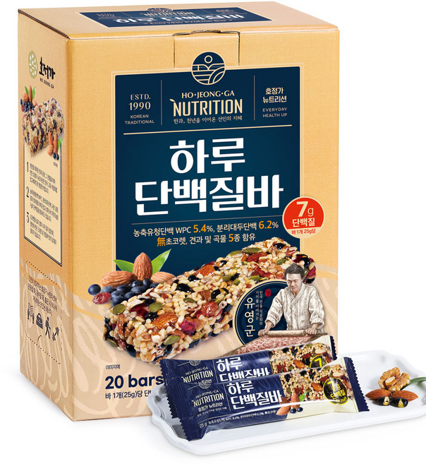 호정가 하루단백질바 (20개입), 1세트, 500g