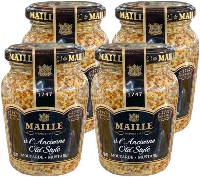 마이어 올드스타일 홀그레인 머스타드, 200g, 4개