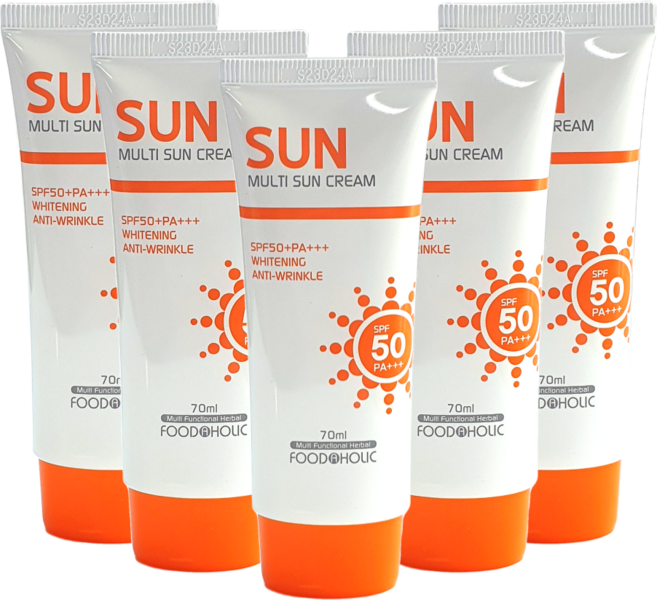 더마인드 백탁없는 눈시림없는 끈적임없는 데일리 수분 선크림 순한 대용량 멀티 썬크림 SPF50 PA+++, 70ml, 5개