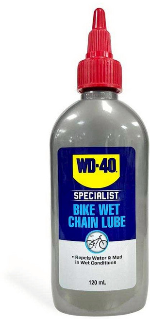 WD-40 Specialist 濕式鏈條潤滑油 自行車鏈條保養 防鏽耐磨 提升騎行效率 適用各種潮濕環境, 120ml, 1瓶