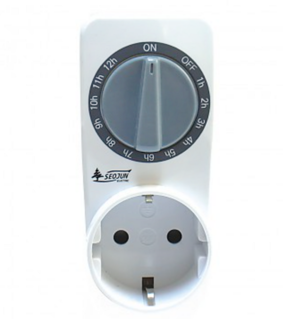 아날로그 콘센트 타이머 3시간 12시간 선풍기 타이머 방식, 1개, 서준_12시간 아날로그 타이머
