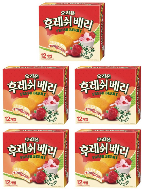 오리온 후레쉬베리, 336g, 5개