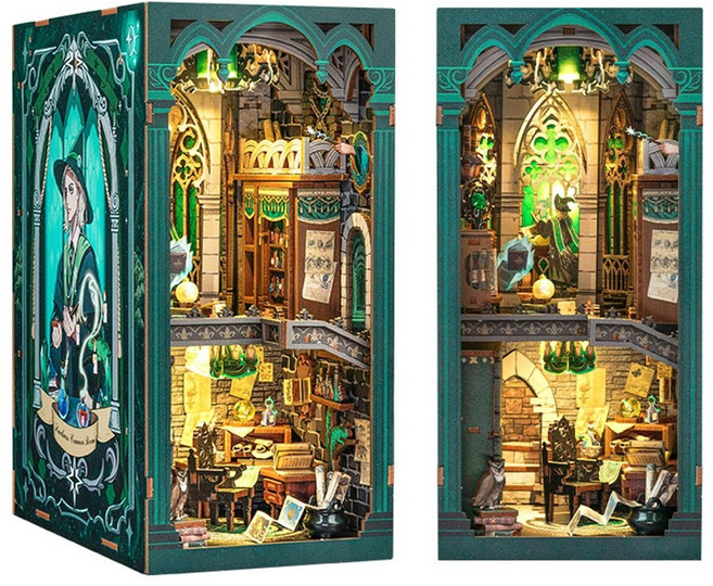 DIY 魔法書屋 模型小屋, 綠色, 1個