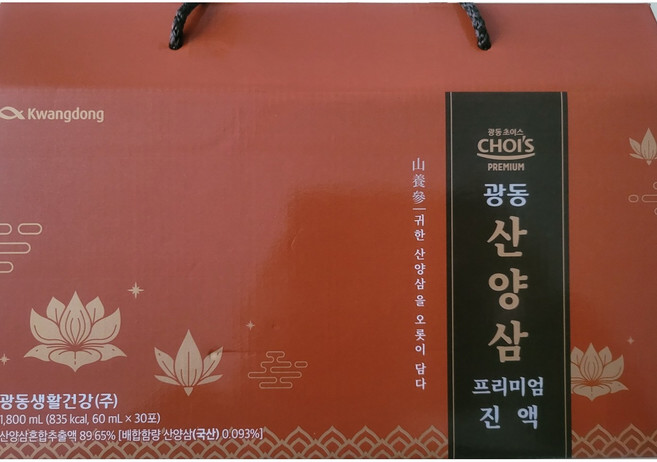 광동산양삼 프리미엄진액 30포, 30개, 1회분