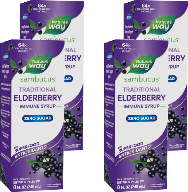 네이쳐스웨이 삼부커스 엘더베리 시럽, 240ml, 4개