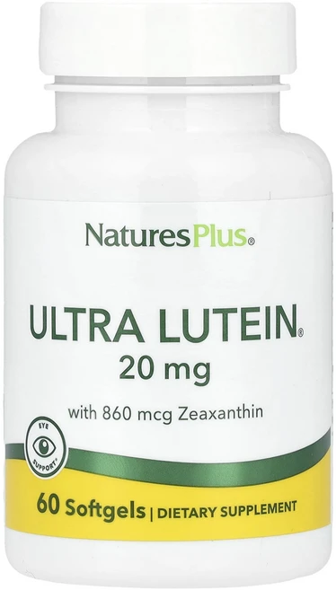 NaturesPlus 제아잔틴 함유 Ultra Lutein® 20mg 소프트젤 60정, NaturesPlus제아잔틴함유UltraLutein®2, 1개 - 쿠팡
