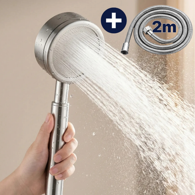 아르벤 고수압 균일 분사 304 스텐 샤워기 헤드, 올 실버, 1개