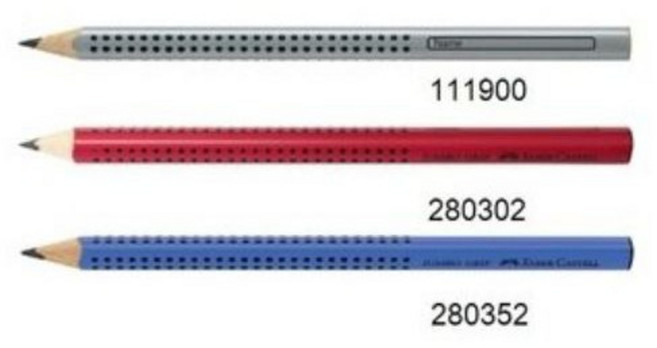 讀書人文具 輝柏 特大型三角鉛筆桿, 1個, 銀