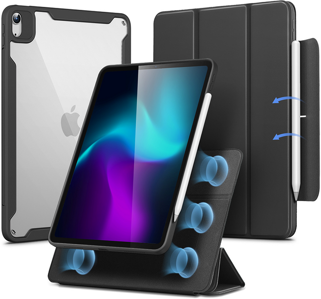 ESR 아이패드 커버 분리형 하이브리드 360 마그네틱 케이스, 블랙, 1개