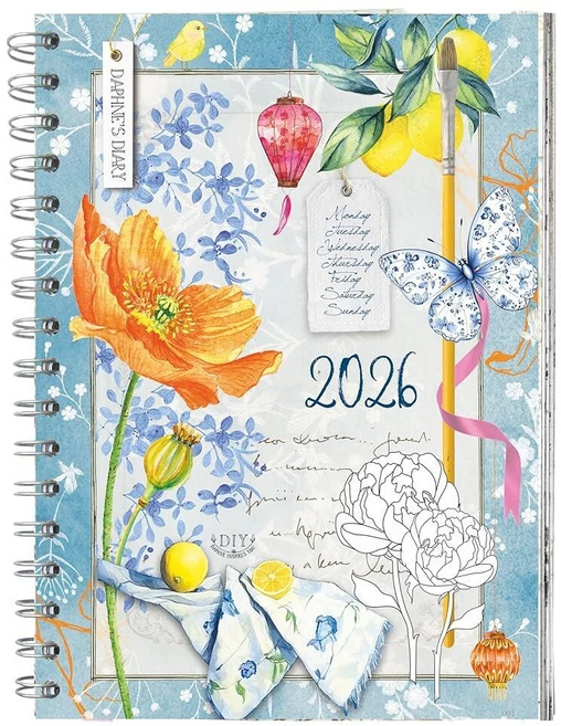 Daphne's Diary DAILY 데일리 Planner Journal 2026 | 창의적인 디자인의 일상 의제 접이식 월별 개요 쇼핑 목록 아트 종이와 미술 용품으로 가, Daphne's Diary DAILY 데일리 Plann - 쿠팡