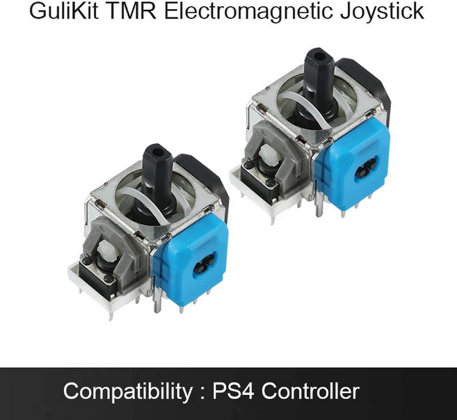 닌텐도 호환 조이콘커버 부품세트 시리즈 컨트롤러 교체용 스틱 캡이 있는 10쌍 GuliKit TMR 전자기 조이스틱, 6) For PS4 - 5 Pairs