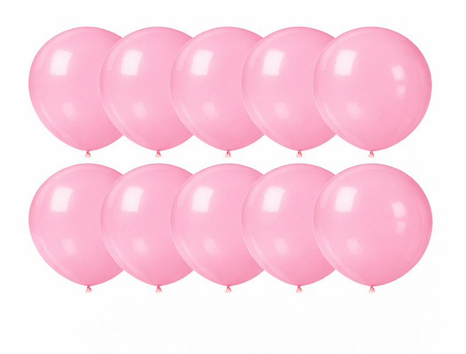 파티메이커스 45cm 파티용 대형 풍선 세트, 10개, 핑크색