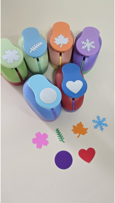 [빛나니라니]모양펀치세트 대형 계절 모양펀칭기 원형 꽃 동그라미 하트 벚꽃 나뭇잎 낙엽 눈꽃 세트