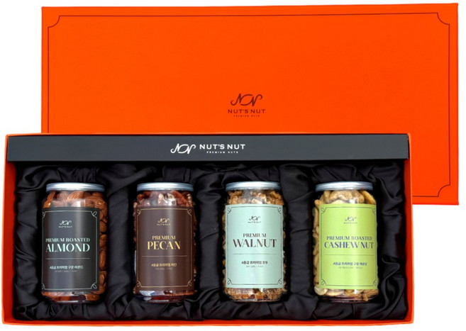 넛츠넛 견과류 선물세트 하루견과 4종 헬로우네이처 A세트 (아몬드 호두 피칸 캐슈넛), 1세트