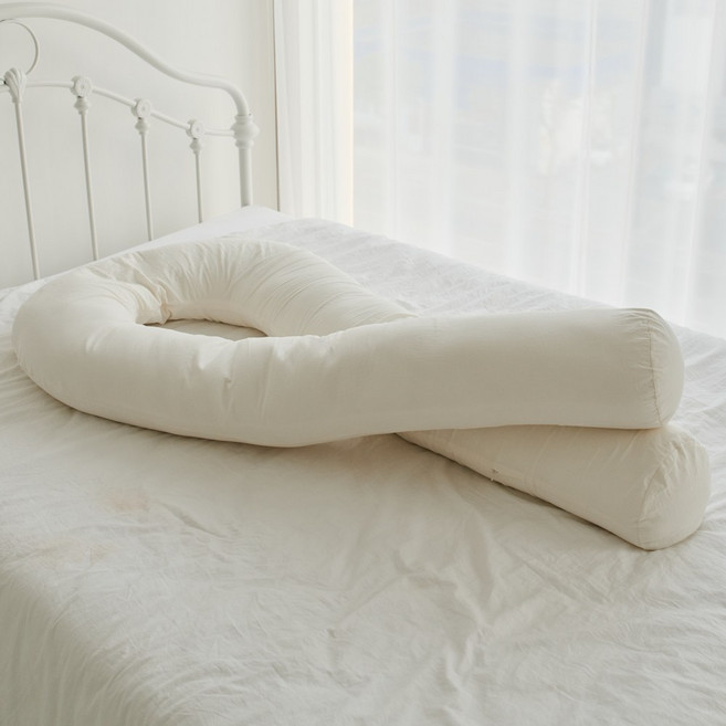 LINU 리누 꿀밤 바디필로우 U자 그란데 특대 사이즈, 네츄럴화이트