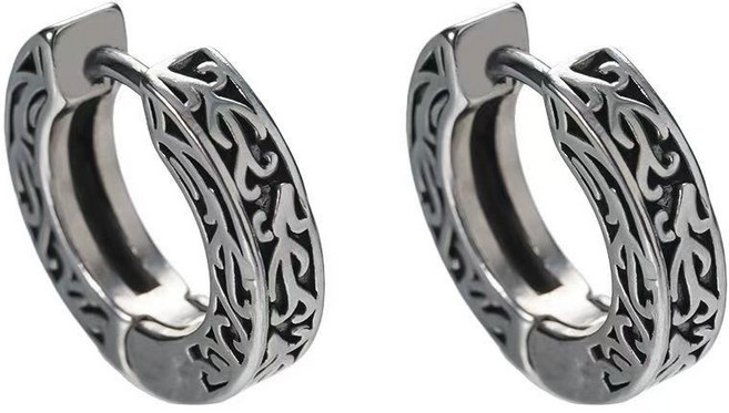 lk 핸운복쭈 심플 남자 귀걸이 2p