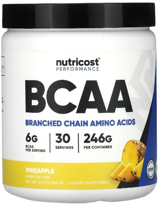 Nutricost 운동능력 BCAA 분지 사슬 아미노산 파인애플 맛, 1개, 246g - 쿠팡