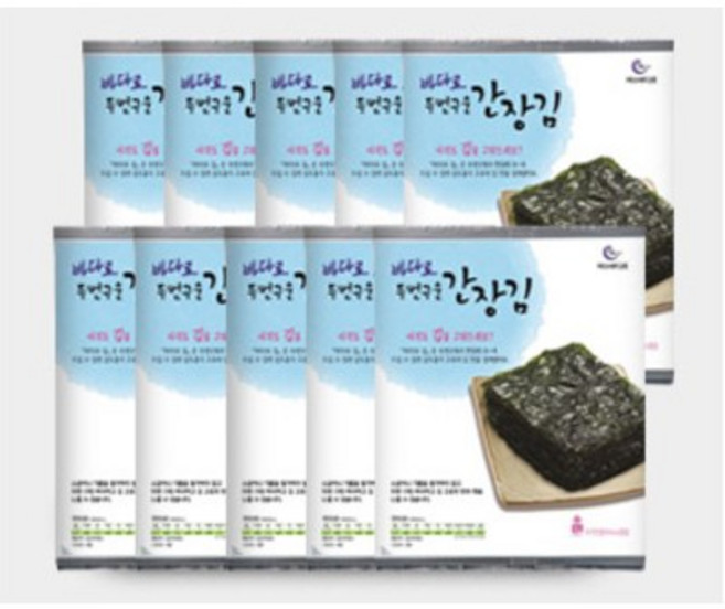 남도의 맛으로 만든 간장김5매*10봉, 1세트
