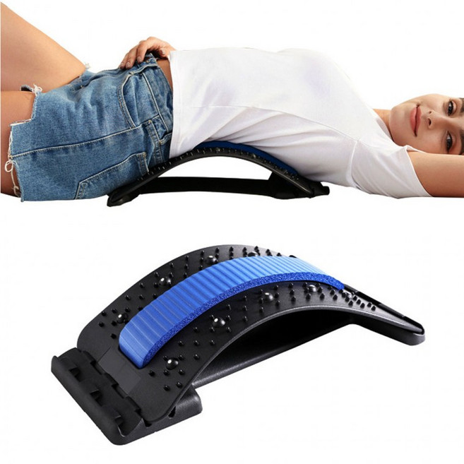 실버미어 허리스트레칭 허리마사지기 척추교정기 등스트레칭 지압판, 상세페이지 참조, 1개